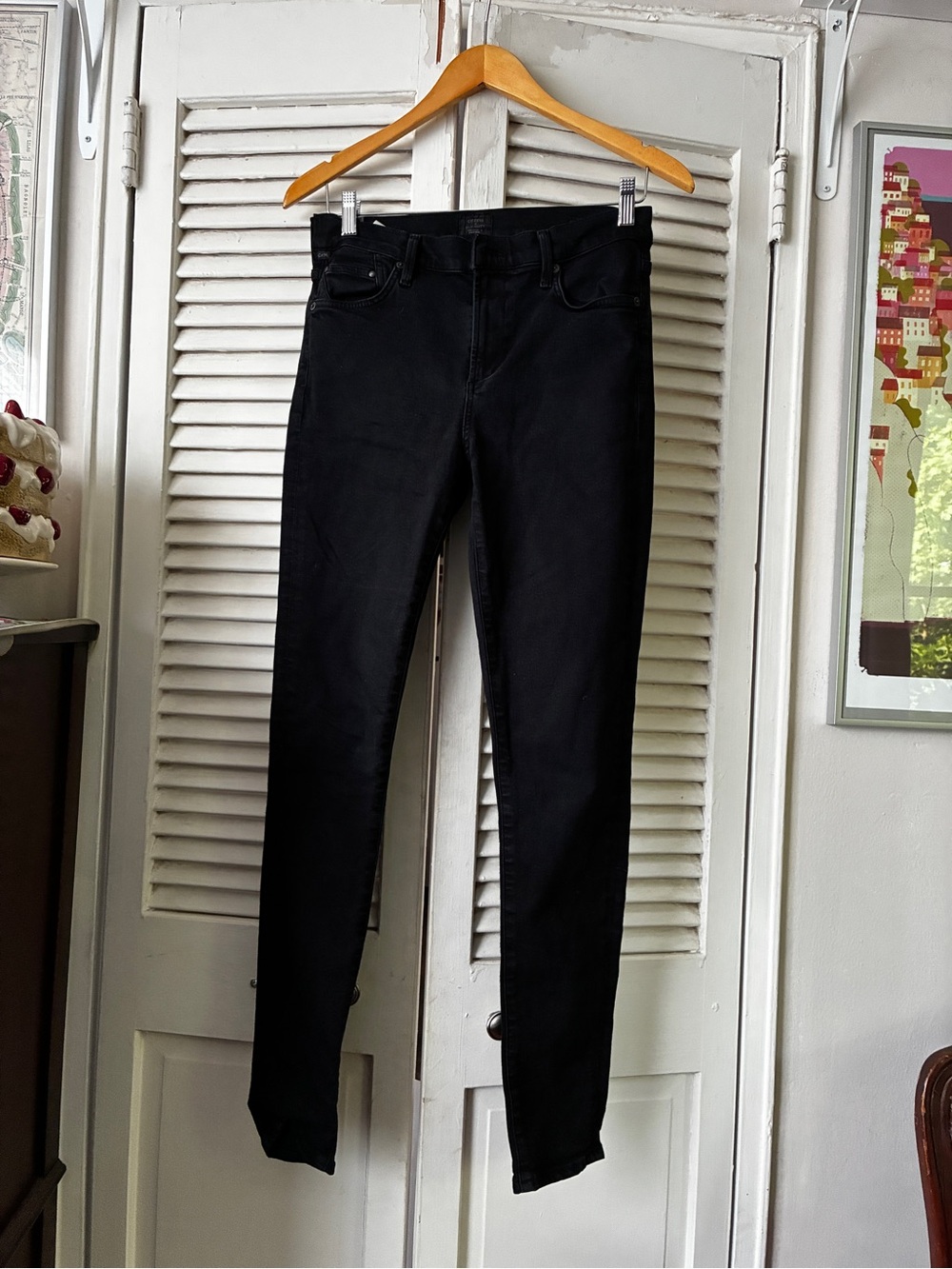 Citizens Of Humanity Black Mid-Rise Skinny Jeans